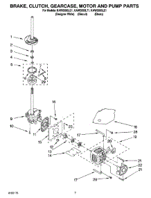 04 - Brake, Clutch, Gearcase, Motor And Pump Parts parts for Kitchenaid Washer KAWS850LT1 from AppliancePartsPros.com