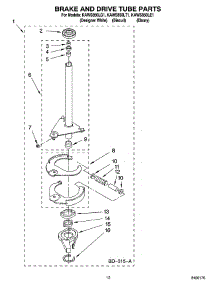 09 - Brake And Drive Tube Parts parts for Kitchenaid Washer KAWS850LT1 from AppliancePartsPros.com