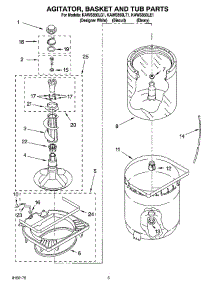 03 - Agitator, Basket And Tub Parts parts for Kitchenaid Washer KAWS850LQ1 from AppliancePartsPros.com