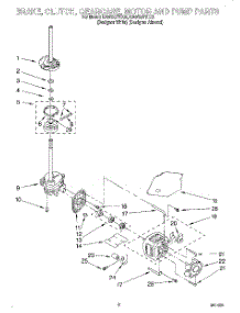 04 - Brake, Clutch, Gearcase, Motor And Pump parts for Kitchenaid Washer KAWS677EZ0 from AppliancePartsPros.com