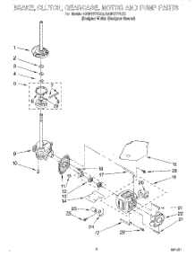 04 - Brake, Clutch, Gearcase, Motor And Pump parts for Kitchenaid Washer KAWS777EQ0 from AppliancePartsPros.com