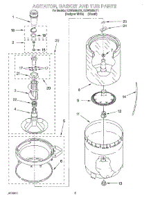 03 - Agitator, Basket And Tub parts for Kitchenaid Washer KAWS850JQ1 from AppliancePartsPros.com