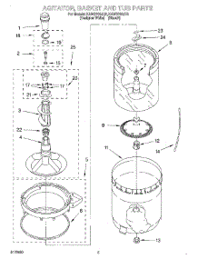 03 - Agitator, Basket And Tub parts for Kitchenaid Washer KAWS700JT0 from AppliancePartsPros.com