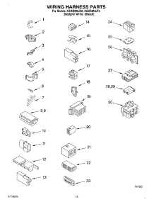 10 - Wiring Harness parts for Kitchenaid Washer KAWS850JT2 from AppliancePartsPros.com