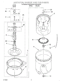 03 - Agitator, Basket, And Tub parts for Kitchenaid Washer KAWS750JT0 from AppliancePartsPros.com