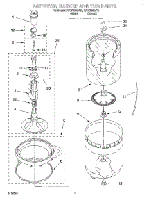 03 - Agitator, Basket, And Tub parts for Kitchenaid Washer KAWS850JT0 from AppliancePartsPros.com