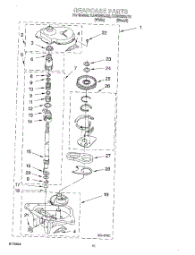 08 - Gearcase parts for Kitchenaid Washer KAWS850JT0 from AppliancePartsPros.com