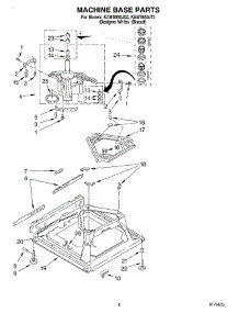 05 - Machine Base parts for Kitchenaid Washer KAWS850JQ2 from AppliancePartsPros.com