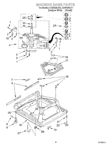 05 - Machine Base parts for Kitchenaid Washer KAWS850JT1 from AppliancePartsPros.com