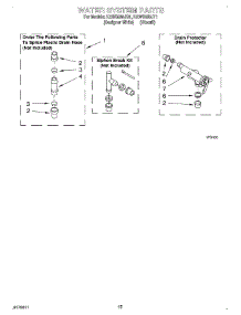 11 - Water System parts for Kitchenaid Washer KAWS850JT1 from AppliancePartsPros.com