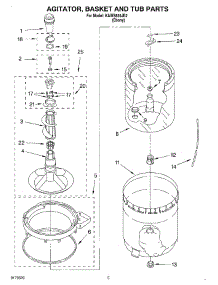 03 - Agitator, Basket And Tub parts for Kitchenaid Washer KAWS855JE2 from AppliancePartsPros.com
