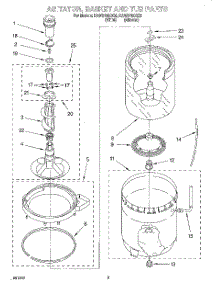 03 - Agitator, Basket And Tub parts for Kitchenaid Washer KAWS750GQ0 from AppliancePartsPros.com