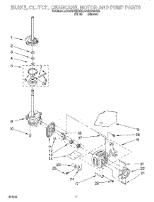 04 - Brake, Clutch, Gearcase, Motor And Pump parts for Kitchenaid Washer KAWS750GQ0 from AppliancePartsPros.com