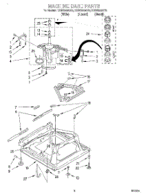 05 - Machine Base parts for Kitchenaid Washer KAWS850GT0 from AppliancePartsPros.com