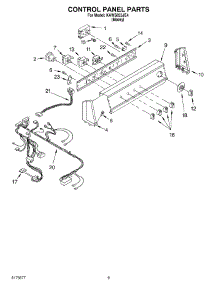 06 - Control Panel parts for Kitchenaid Washer KAWS855JE4 from AppliancePartsPros.com