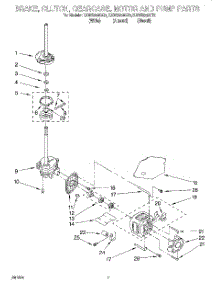 04 - Brake, Clutch, Gearcase, Motor And Pump parts for Kitchenaid Washer KAWS850GZ0 from AppliancePartsPros.com