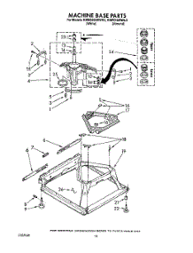08 - Machine Base parts for Kitchenaid Washer KAWE460WAL2 from AppliancePartsPros.com