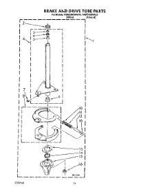 11 - Brake And Drive Tube parts for Kitchenaid Washer KAWE460WAL2 from AppliancePartsPros.com