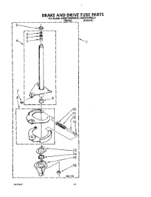 11 - Brake And Drive Tube parts for Kitchenaid Washer KAWE760WAL3 from AppliancePartsPros.com
