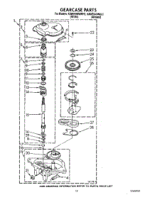 10 - Gearcase parts for Kitchenaid Washer KAWE560WAL2 from AppliancePartsPros.com