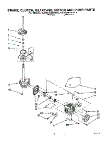 05 - Brake, Clutch, Gearcase, Motor & Pump parts for Kitchenaid Washer KAWE460WAL3 from AppliancePartsPros.com