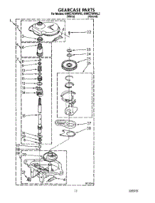 10 - Gearcase parts for Kitchenaid Washer KAWE760WAL2 from AppliancePartsPros.com