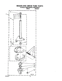 11 - Brake And Drive Tube parts for Kitchenaid Washer KAWE760WAL2 from AppliancePartsPros.com