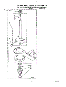 11 - Brake And Drive Tube parts for Kitchenaid Washer KAWE560WAL3 from AppliancePartsPros.com