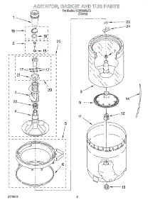 03 - Agitator, Basket And Tub parts for Kitchenaid Washer KAWS855JE1 from AppliancePartsPros.com