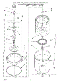 03 - Agitator, Basket And Tub parts for Kitchenaid Washer KAWS700GT0 from AppliancePartsPros.com