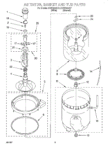 03 - Agitator, Basket And Tub parts for Kitchenaid Washer KAWS800GZ1 from AppliancePartsPros.com