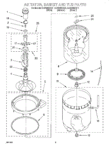 03 - Agitator, Basket And Tub parts for Kitchenaid Washer KAWS850GT1 from AppliancePartsPros.com