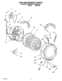05 - Tub And Basket Parts parts for Kitchenaid Washer KHWS02RWH2 from AppliancePartsPros.com
