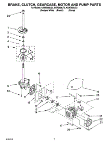 04 - Brake, Clutch, Gearcase, Motor And Pump Parts parts for Kitchenaid Washer KAWS850LQ2 from AppliancePartsPros.com