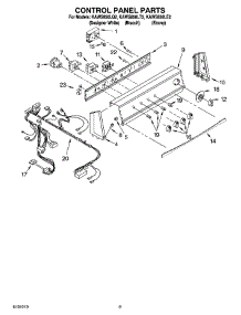 06 - Control Panel Parts parts for Kitchenaid Washer KAWS850LQ2 from AppliancePartsPros.com