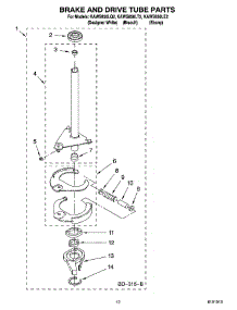 09 - Brake And Drive Tube Parts parts for Kitchenaid Washer KAWS850LQ2 from AppliancePartsPros.com