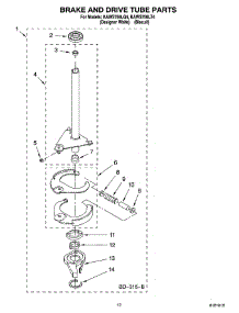 09 - Brake And Drive Tube Parts parts for Kitchenaid Washer KAWS750LT4 from AppliancePartsPros.com