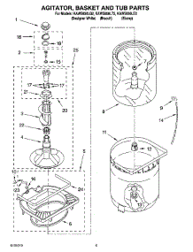 03 - Agitator, Basket And Tub Parts parts for Kitchenaid Washer KAWS850LT2 from AppliancePartsPros.com