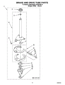 09 - Brake And Drive Tube Parts parts for Kitchenaid Washer KAWS750LQ2 from AppliancePartsPros.com
