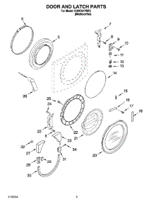 02 - Door And Latch Parts parts for Kitchenaid Washer KHWS01PMT2 from AppliancePartsPros.com