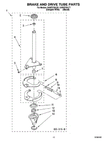 09 - Brake And Drive Tube Parts parts for Kitchenaid Washer KAWS750LT1 from AppliancePartsPros.com