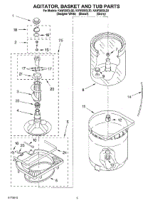 03 - Agitator, Basket And Tub parts for Kitchenaid Washer KAWS850LE0 from AppliancePartsPros.com