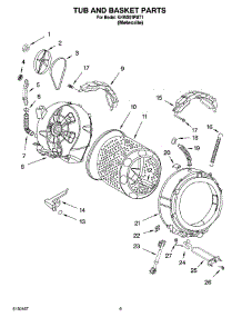 05 - Tub And Basket Parts parts for Kitchenaid Washer KHWS01PMT1 from AppliancePartsPros.com