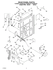 02 - Rear Panel parts for Kitchenaid Washer KAWS850LT0 from AppliancePartsPros.com