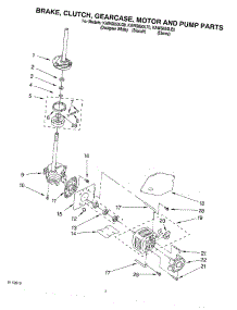 04 - Brake, Clutch, Gearcase, Motor And Pump parts for Kitchenaid Washer KAWS850LT0 from AppliancePartsPros.com