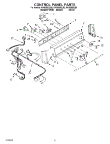 06 - Control Panel parts for Kitchenaid Washer KAWS850LQ0 from AppliancePartsPros.com