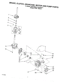 04 - Brake, Clutch, Gearcase, Motor And Pump parts for Kitchenaid Washer KAWS700LT0 from AppliancePartsPros.com