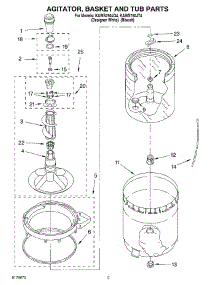 03 - Agitator, Basket And Tub parts for Kitchenaid Washer KAWS750JT4 from AppliancePartsPros.com