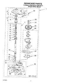 08 - Gearcase parts for Kitchenaid Washer KAWS750JQ4 from AppliancePartsPros.com