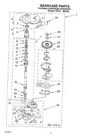 08 - Gearcase parts for Kitchenaid Washer KAWS700JT4 from AppliancePartsPros.com